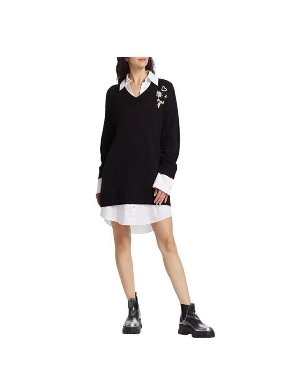Cinq a Sept Santina Sweater Shirtdress Size XS